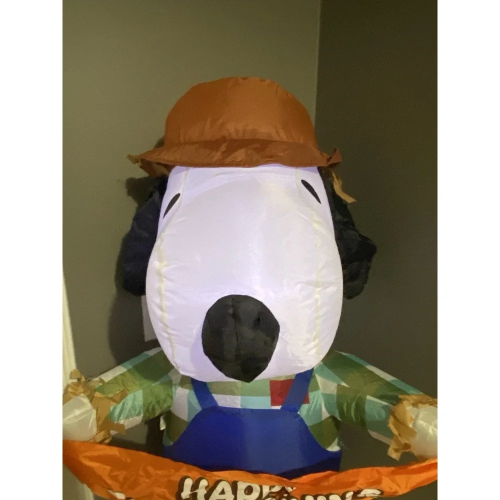 Gemmy Inflatables‎ Holiday G08 70445 Air Blown Snoopy As Scarecrow Peanuts NIB